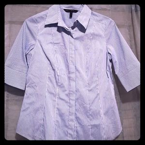 White House black market stipe button down